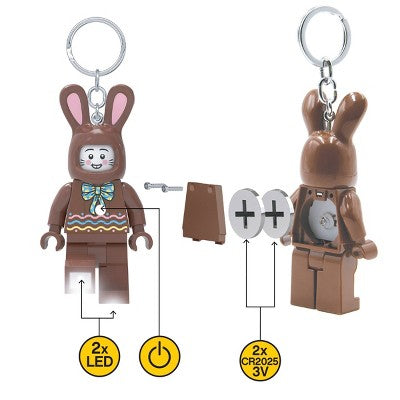 LEGO Minifigures Keychain Light - Chocolate Bunny: Batteries Included, ABS Material, 1 Figure
