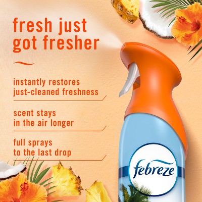 Febreze Air Mist Odor-Fighting Air Freshener - Hawaiian Aloha - 8.1oz: Disposable, Dye-Free, Phthalate-Free