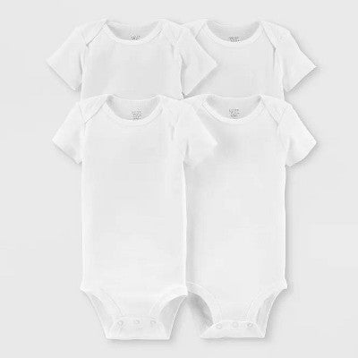 Carter's Just One You Baby 4pk Short Sleeve Bodysuit - White 18M