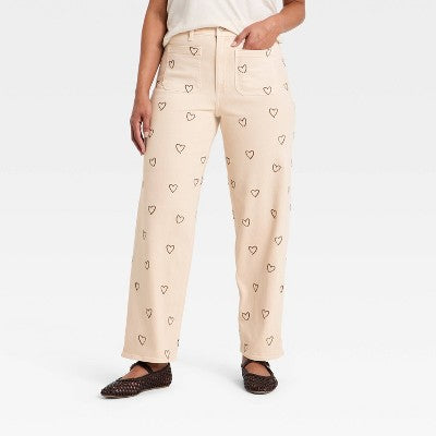 Women's Sailor Heart Embroidered High-Rise Ankle Jeans 8