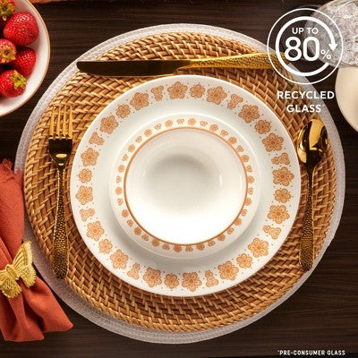 Corelle 16pc Butterfly Gold Dinnerware Set