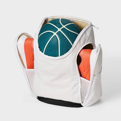 20" Sports Ball Bag Backpack - All In Motion White