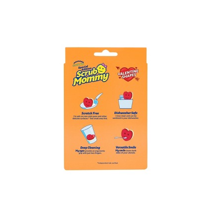 Scrub Daddy Scrub Mommy Red Velvet Heart Dual-Sided Scrubber + Sponge: Foam Material, Cleaning Tools, 6" Height
