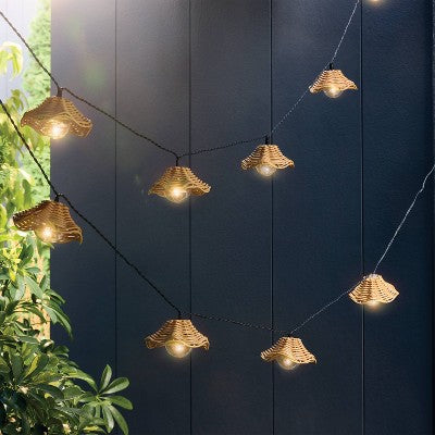 10ct LED Solar Outdoor Patio Decorative String Lights - Threshold designed with Studio McGee