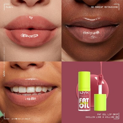 NYX Professional Makeup Fat Oil Lip Drip Lip Gloss - Chillin Like A Villain - 0.16 fl oz