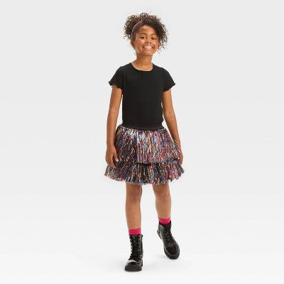 Kids' Pop Star Halloween Costume Tinsel Skirt One Size Fits Most - Hyde & EEK! Boutique
