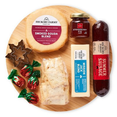 Hickory Farms Christmas Gift Set Christmas Wreath Charcuterie Kit - 15.5oz