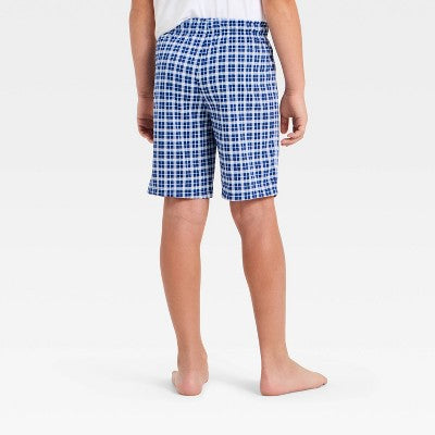 2 Pack Boys' Plaid Pajama Shorts - Cat & Jack Navy Blue XL