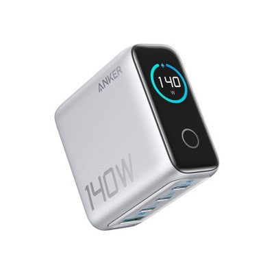 Anker Charger 140W 4 Port with Digital Display: USB, USB-C, Lightweight, Quick Charge