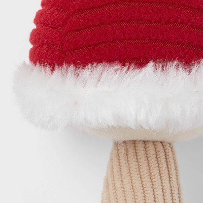 Fabric Mushroom with White Trim Christmas Tree Ornament Red - Wondershop