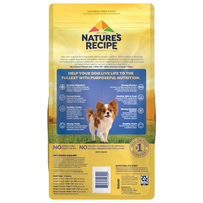 Nature's Recipe Grain Free Chicken, Sweet Potato & Pumpkin Recipe Small Breed Adult Dry Dog Food - 4lbs