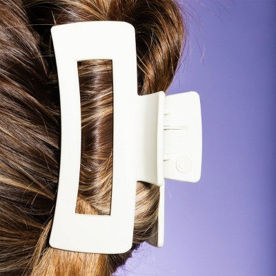 Gimme Beauty Thick Rectangle Claw Clip - Green/Sand - 2pc