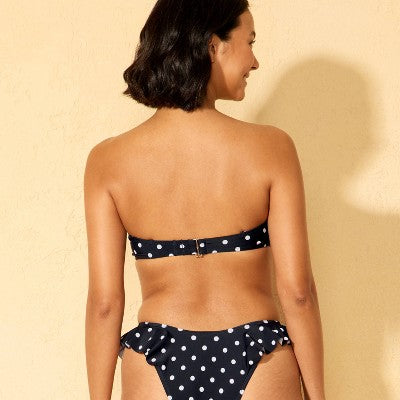 Women's Polka DotBikini Top - Wild Fable Black/Cream M