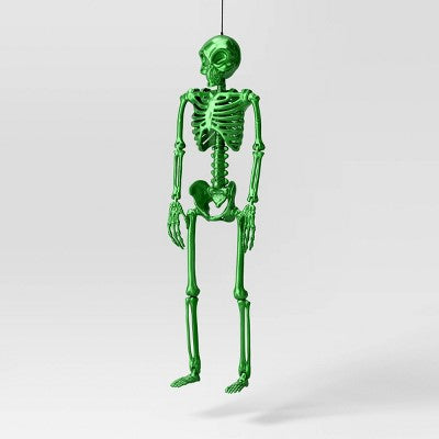24" Poseable Alien Skeleton Halloween Decorative Prop Ghoulish Glow Green - Hyde and EEK! Boutique