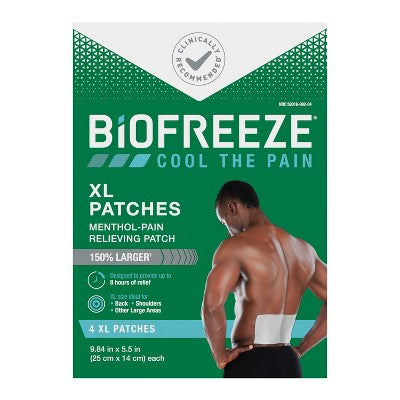 Biofreeze XL Pain Reliever Patches - 4ct