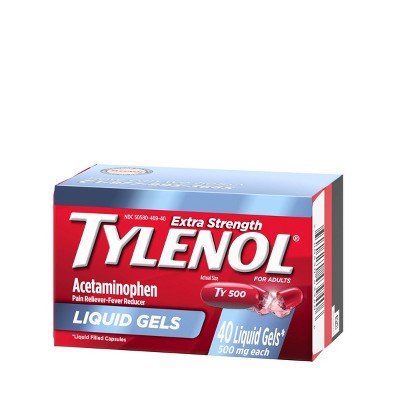 Tylenol Extra Strength Liquid Gels, Pain Reliever & Fever Reducer - Acetaminophen - 40ct