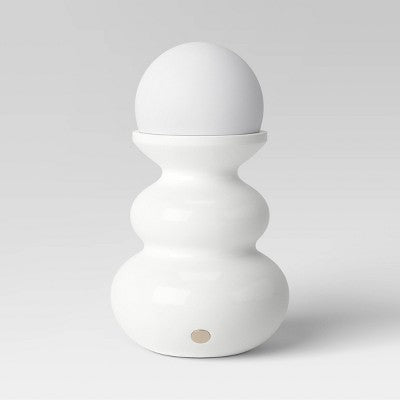 Mini Plastic Table Lamp with Glass Orb White - Room Essentials
