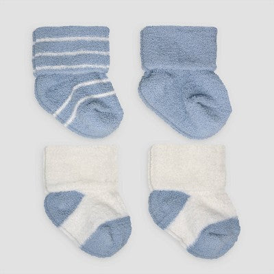 Carter's Just One You Baby Boys' 4pk Chenille Socks - Blue 0-3M