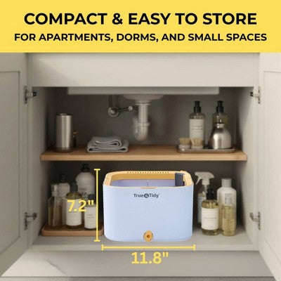 True & Tidy True Clean Dual Bucket 2.0 Spin Mop with Silicone Sweeper: Stainless Steel, Aluminum, Microfiber Materials