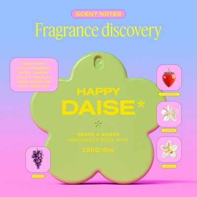 DAISE Fragrance Women's Body Mist - Happy - 3.38 fl oz: Amber, Earthy, Perfumes and Colognes, Spray