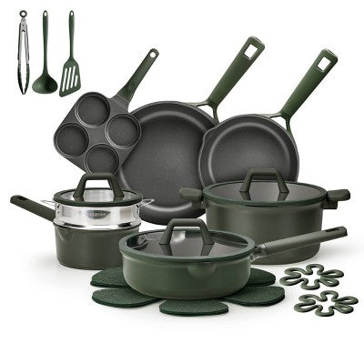 Carote 21pc Nonstick Cookware Set Dark Green (LOCAL PICKUP ONLY)