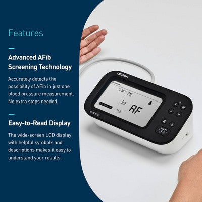 Omron Series 7 Upper Arm Blood Pressure Monitor: Pulse Rate, Mercury-Free, Electric Power Source