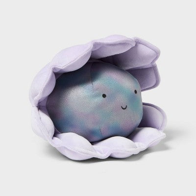 Clam with Pearl Weighted Plush Kids' Throw Pillow Light Purple - Pillowfort