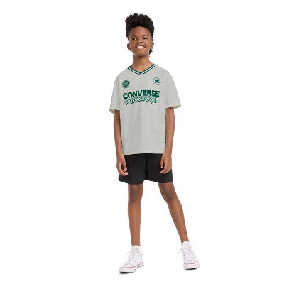 Converse Boys' Soccer Jersey - Gray/Green M