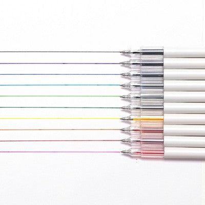 Yoobi Evolve 10pk Gel Pens See-Through Barrel 0.7mm color Ink
