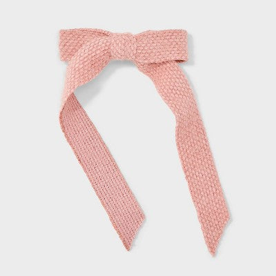 Knit Bow Hair Barrette - Universal Thread Pink