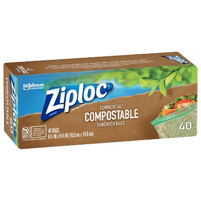 Ziploc Compostable Sandwich Bags - 40ct