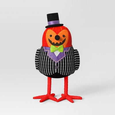Featherly Friends 'Gourdon' Felt Bird Halloween Decorative Figurine - Hyde & EEK! Boutique