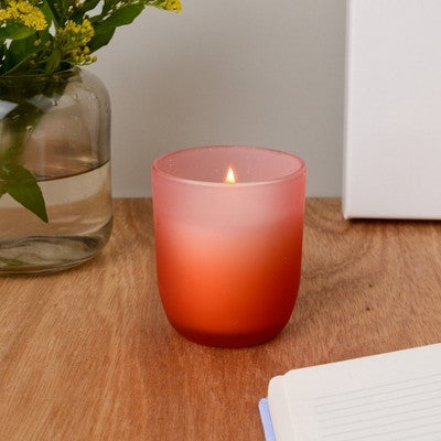 Foundry Candle Co. Ombre Frosted Glass Jar Candle Indigo Poppy 6.5oz