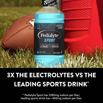 Pedialyte Sport Electrolyte Solution Hydration Drink - Berry Freeze - 33.8 fl oz