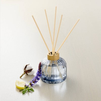8.45 fl oz Ribbed Glass Diffuser Canvas - Hearth & Hand with Magnolia