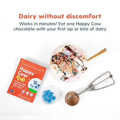 Happy Cow Kids' Fast Acting Lactase Dietary Supplement Sugar Shell - Chocolate - 35ct