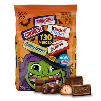 Butterfinger Assorted Kinder Chocolates Halloween Variety Mix Candy - 36.9oz/130ct
