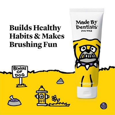 Made By Dentists Kids Bulldog Fluoride Anticavity Toothpaste - Bubble Gum - 4.2oz