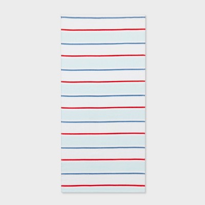 Red and White Striped Beach Towel - Sun Squad