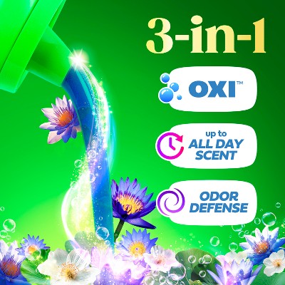 Gain Waterfall Delight Plus Liquid Laundry Detergents 75 Loads - 99oz: Cold Water Detergent, Spill-Resistant Lid