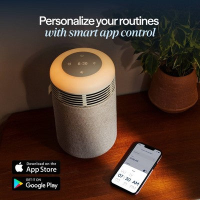 Blueair Mini Restful Air purifier and Sunrise Alarm Clock Midnight Blue
