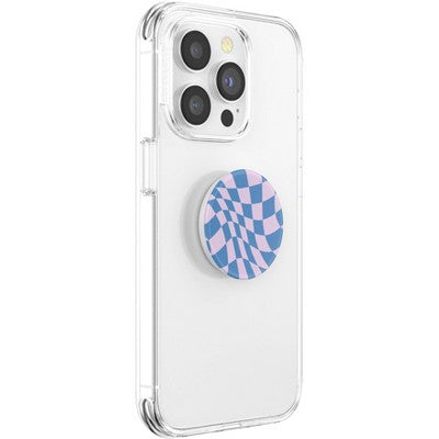 PopSockets PopGrip Checker Cell Phone Grip & Stand - Blueberry Checker