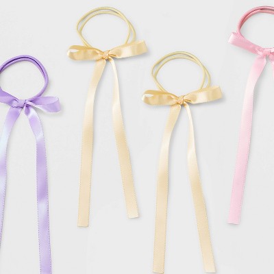Girls' 10pk Bows Hair Tie Set - Cat & Jack?: Fashion Elastic Ponytail Holders, All Hair Types