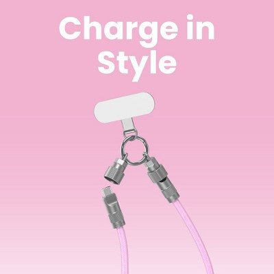GEMS 12.6" Universal Phone Wristlet USB-C Cable - Pink