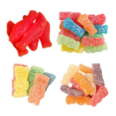 SOUR PATCH KIDS, Swedish Fish Halloween Candy - 49.12oz