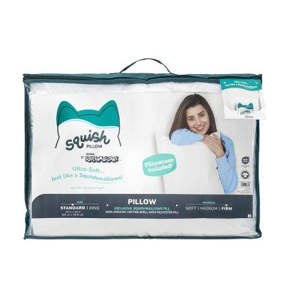 SquishPillow by Original Squishmallows Standard Firm Bed Pillow and Ultra Soft Pillowcase Cover (LOCAL PICKUP ONLY)