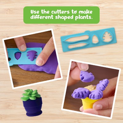 Chuckle & Roar Whoa Dough Slide & Shape Plant Creator Air Dry Clay Kit with Roller Mold System 10 Colors Ages 5+