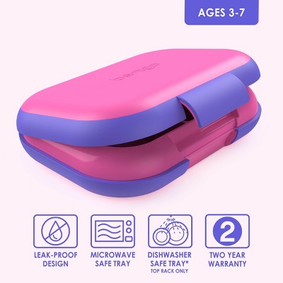 Bentgo Kids' Chill Leak-Proof Lunch Bento Box - Electric Pink: Solid Pattern, Ages 3-7