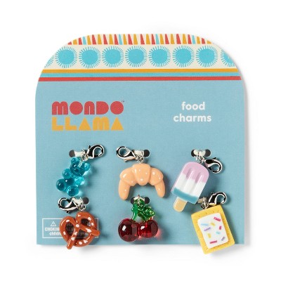 6ct Food Icon Charms - Mondo Llama