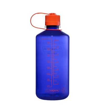 Nalgene 32 fl oz Plastic Narrow Mouth Water Bottle - Periwinkle Blue: Portable Drinkware, Recycled Content